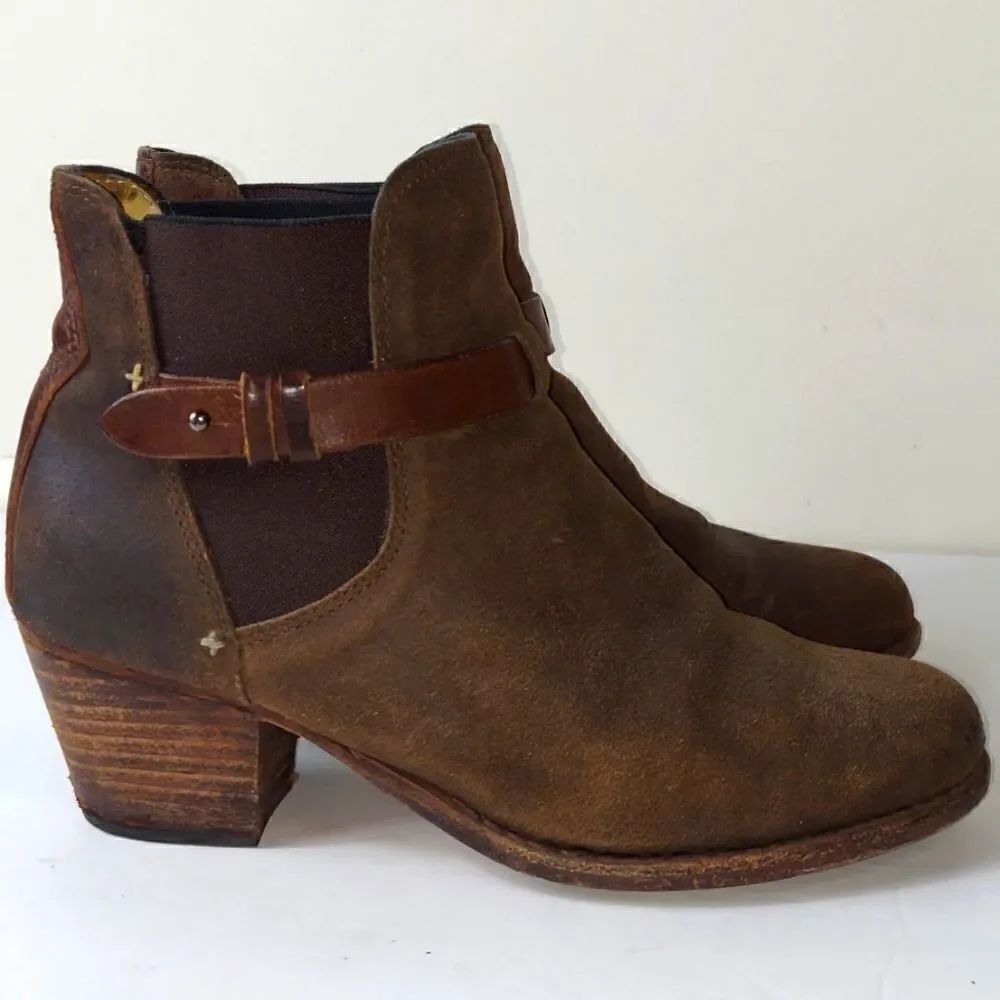 Rag & Bone Durham Brown Distressed Ankle Boots Sz 9